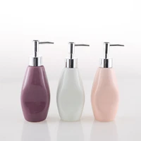 creative ceramic lotion bottle hand sanitizer ceramic luxury hotel lotion bottle shampoo shower gel bottle bathroom supplies