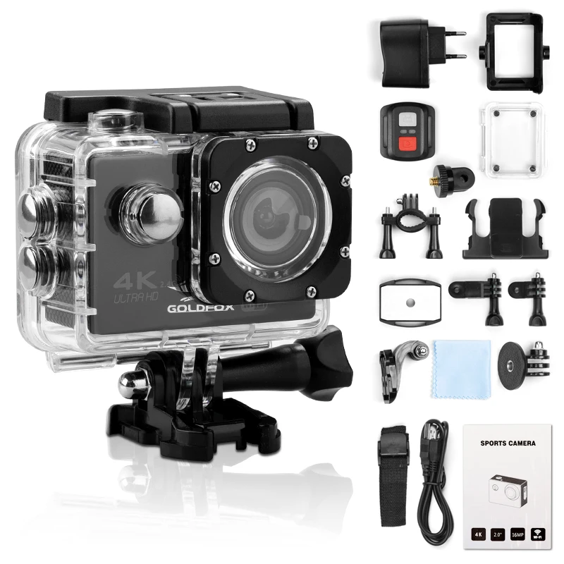 

Ultra HD 4K Action Camera WiFi Remote Control Sport Camera 170D Go Waterproof Pro Helmet Camera Sports DV Video Recording Camera