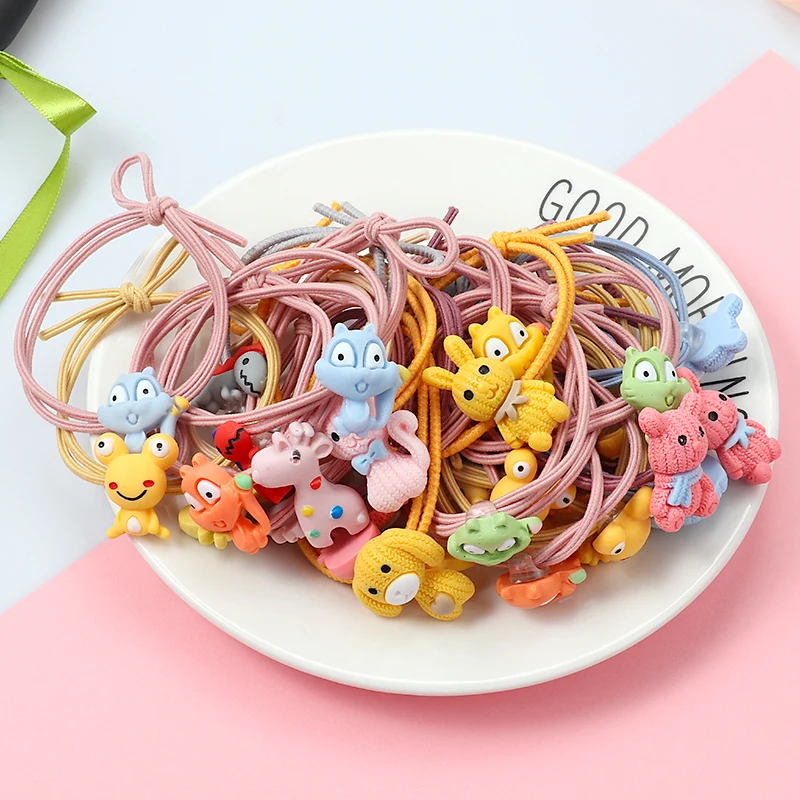 

Cute animal hair ring Cat dog rabbit hair bands headwear girl rubber band elastic hair bands Korean children hair Accessories