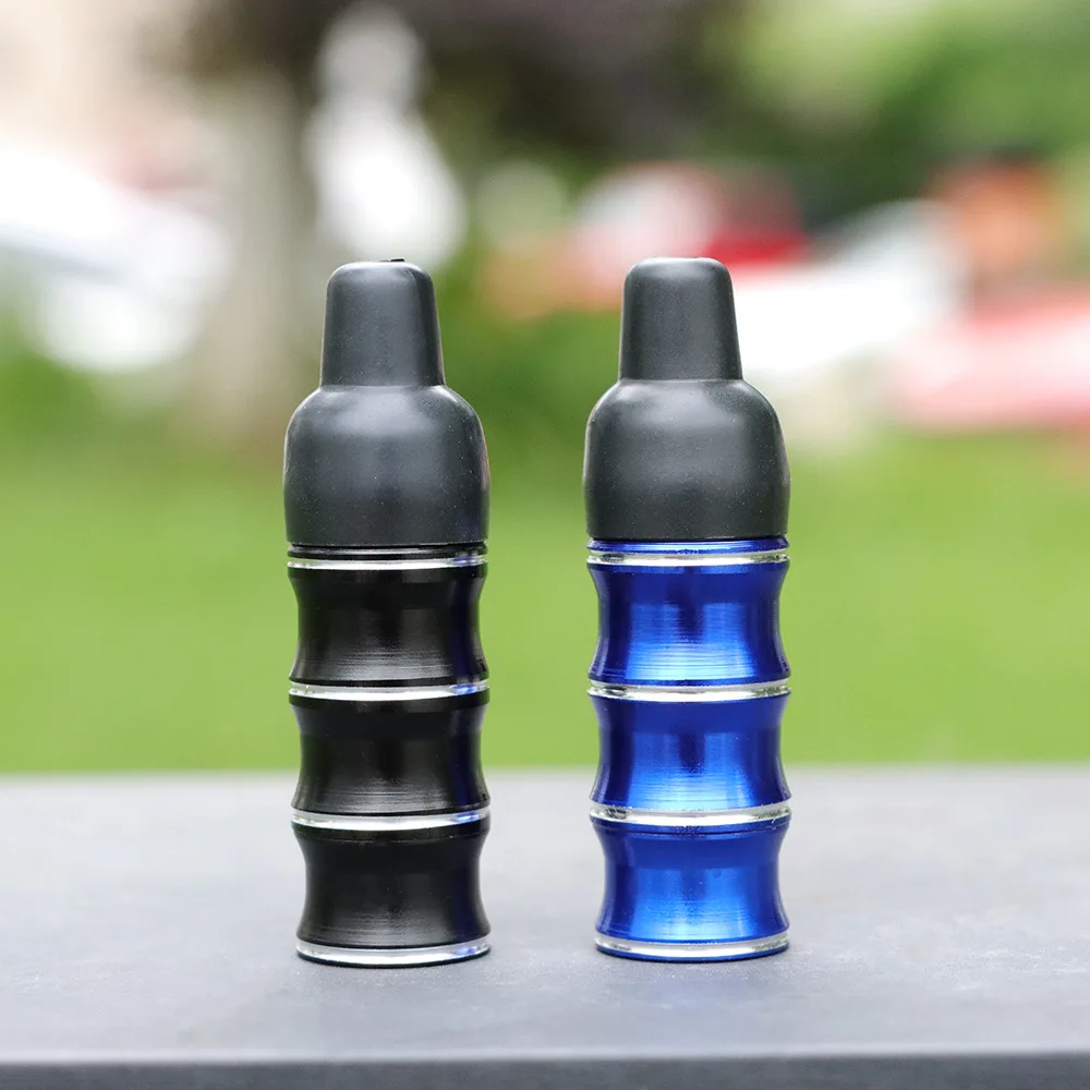 

6.5cm Portable Mini Metal Pipe with Bamboo Pacifier Shape Silicone Nozzle Mouthpiece Metal Pipe Smoking Accessories for Lady