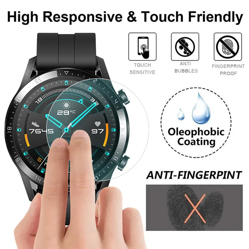 Закаленное стекло для Huawei Watch GT2(46 мм) 5 шт. защитная пленка Противоударная защита |