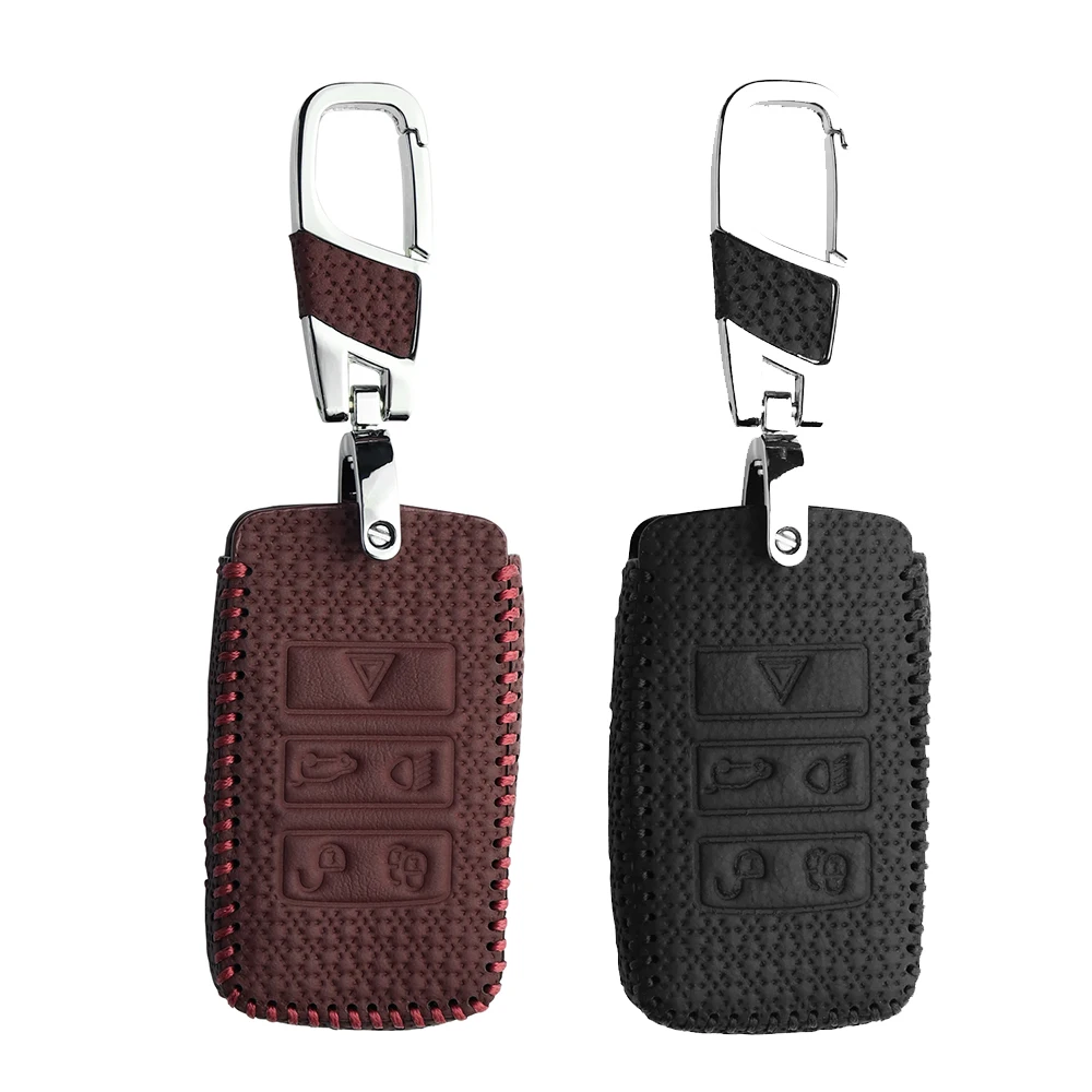 Кожаный чехол для ключей Range Rover Velar Дискавери 5 Jaguar E-Pace аксессуары стиль удалить