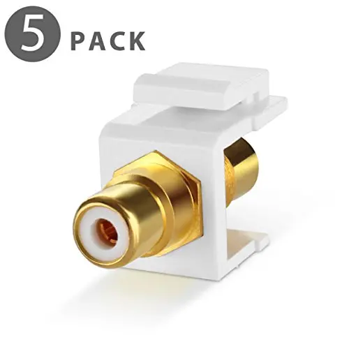 Разъем RCA Keystone Jack (5 шт. в упаковке) розетка с разъемом адаптера позолоченный