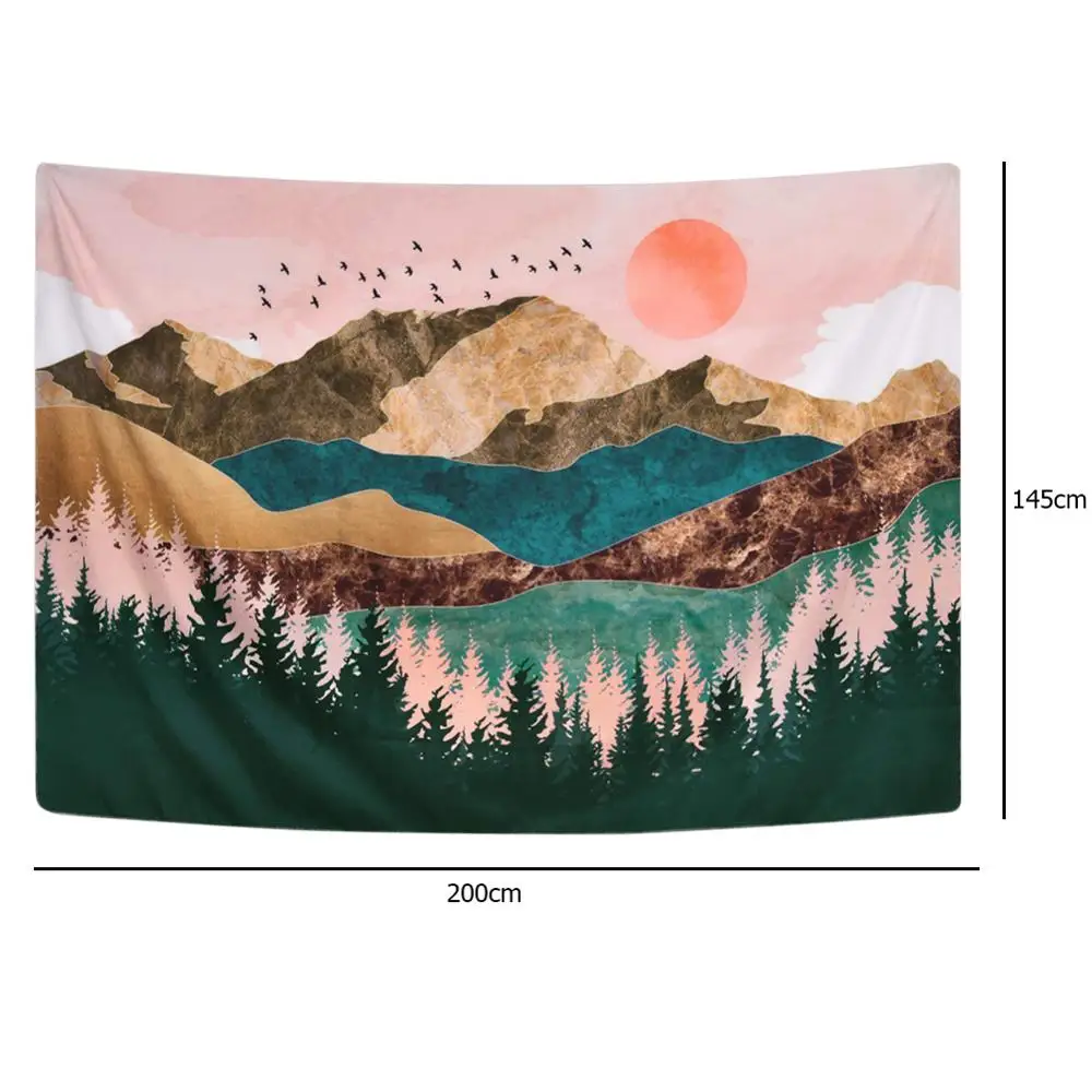 Mountain03 L Гобелен в скандинавском стиле, хиппи, мандала, Настенный Ковер, богемный Абстрактный Коврик для йоги, для украшения дома, спальни, Горный пейзаж - Цвет: Mountain03 L