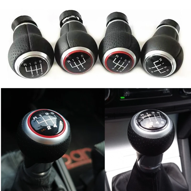 

5/6 Speed Car Gear Shift Knob Lever Stick for Audi A4 B6 B7 B8 A6 S4 8K A5 8T Q5 8R S Line Ibiza 6J Seat Leon Mk1 Passat Golf