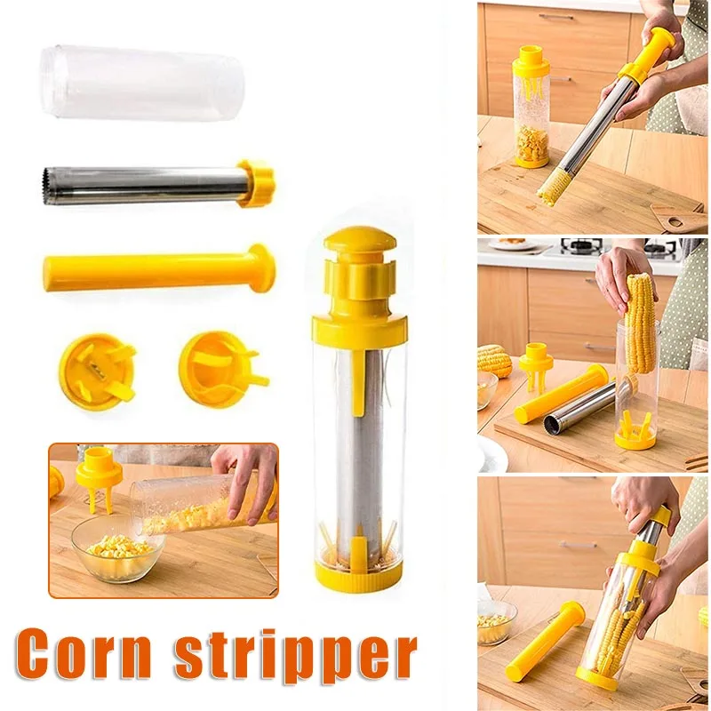 

Corn Stripper Fruit Vegetable Tools Stainless Steel Corn Cob Remover Manual Cutter Shaver Kitchen Gadgets Accessories xqmg Fruit