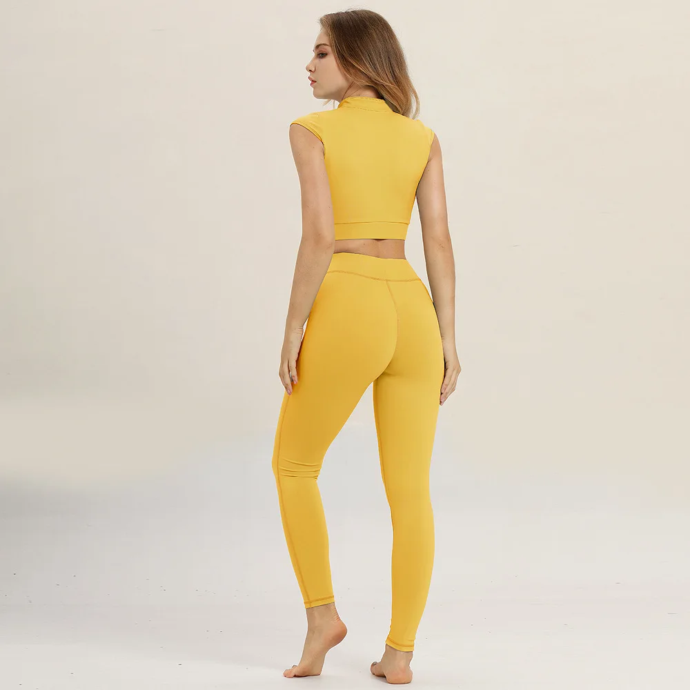 Женский комплект для йоги розовый ярких цветов спортивный костюм сексуальная