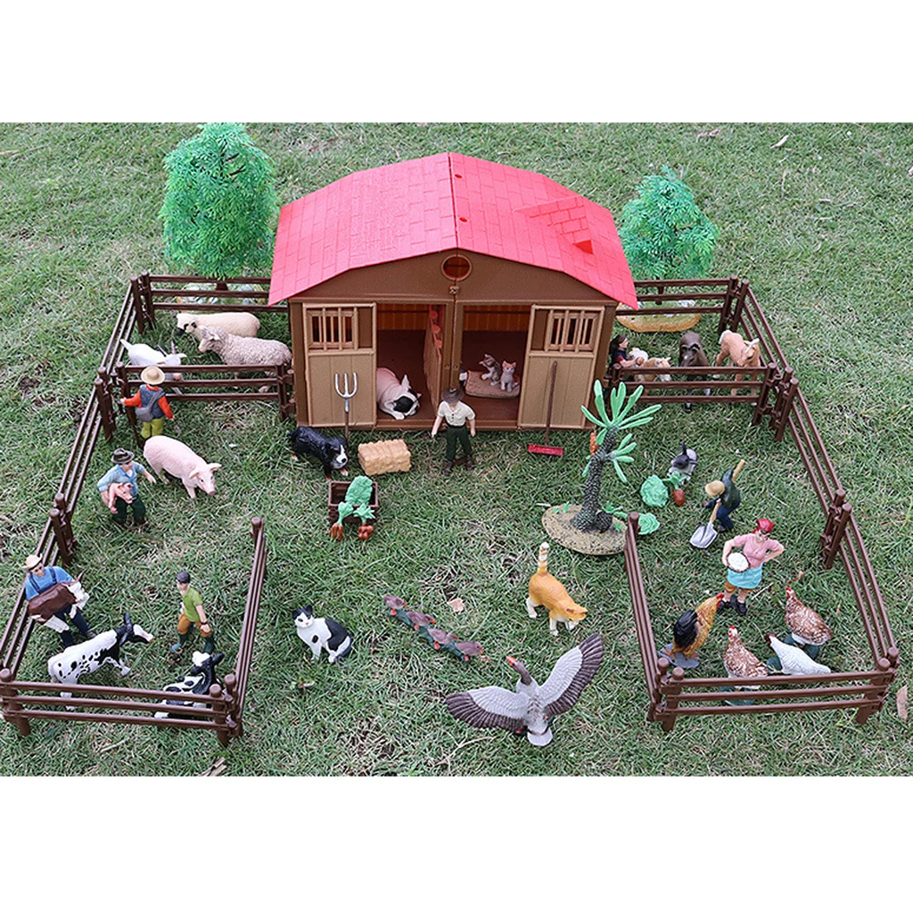 

Crafts DIY Farm Model House Vegetables Fence Toy Playhouse Home Decor Props