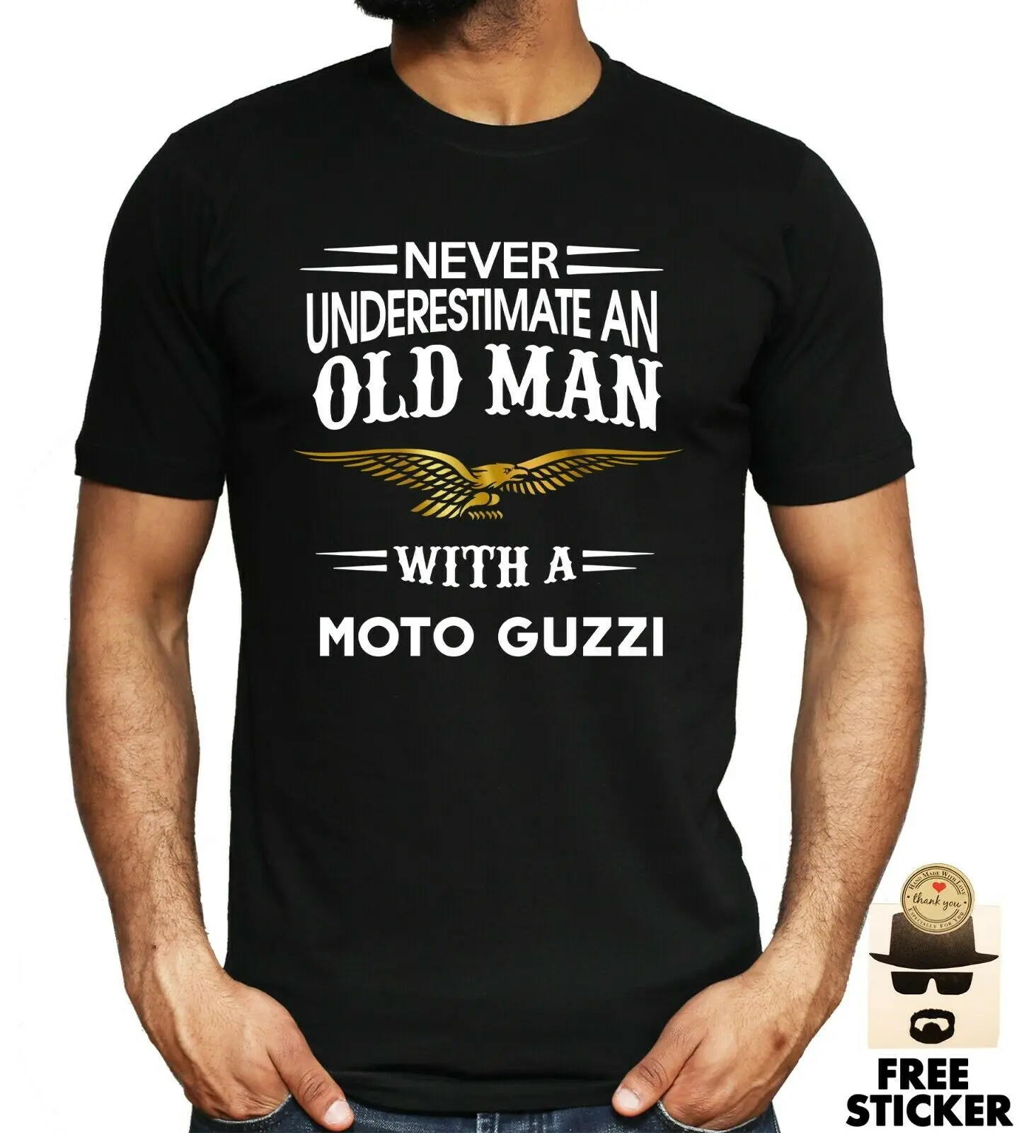 

Moto Guzzi Lustig альтер-Манн футболка Motorrad Biker-Fahrer Vatertag Vater