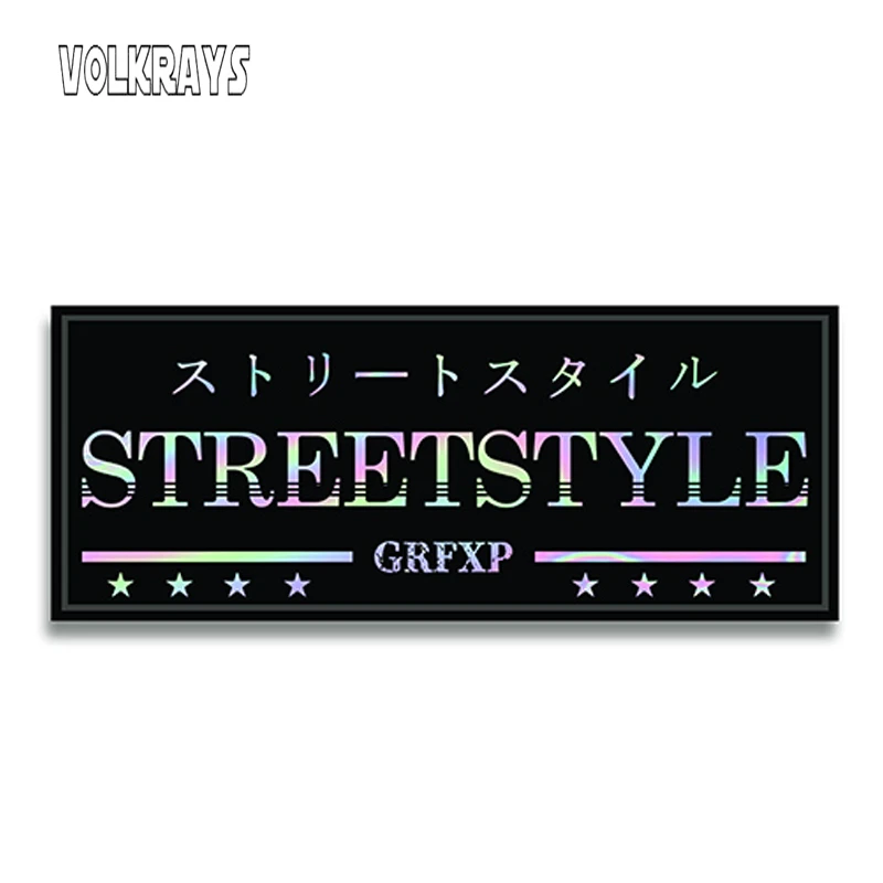 

Volkrays Creative Car Sticker Street Style Iridescent Vinyl Sticker Cover Scratch Waterproof Decoration Decal,13cm*5cm