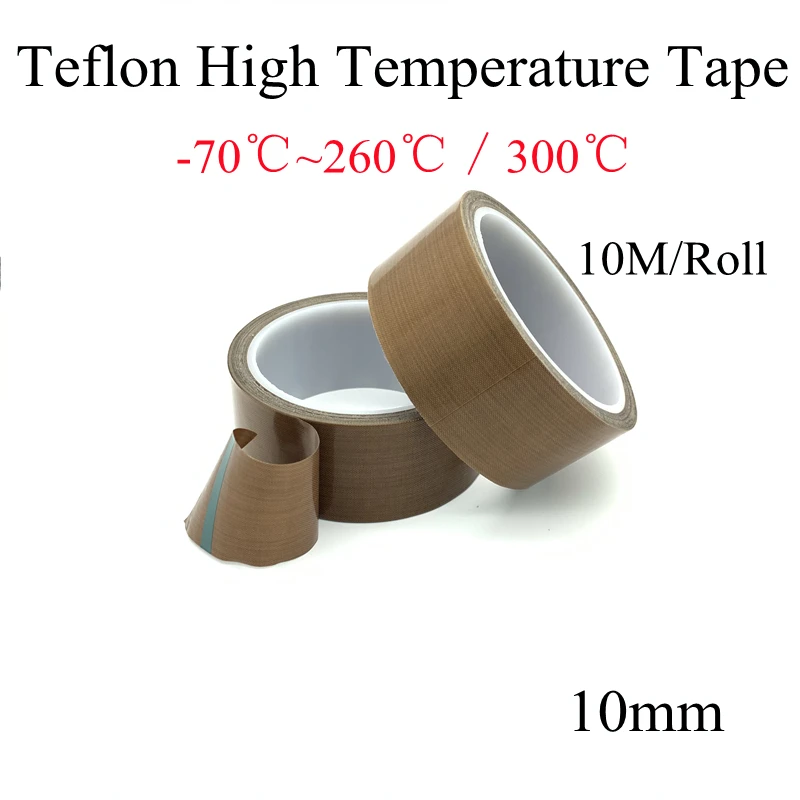 

10 mm PTFE 300 Degree Brown Insulation Vacuum Sealing Machine Insulation High Temperature Heat-Resistant Adhesive Tape