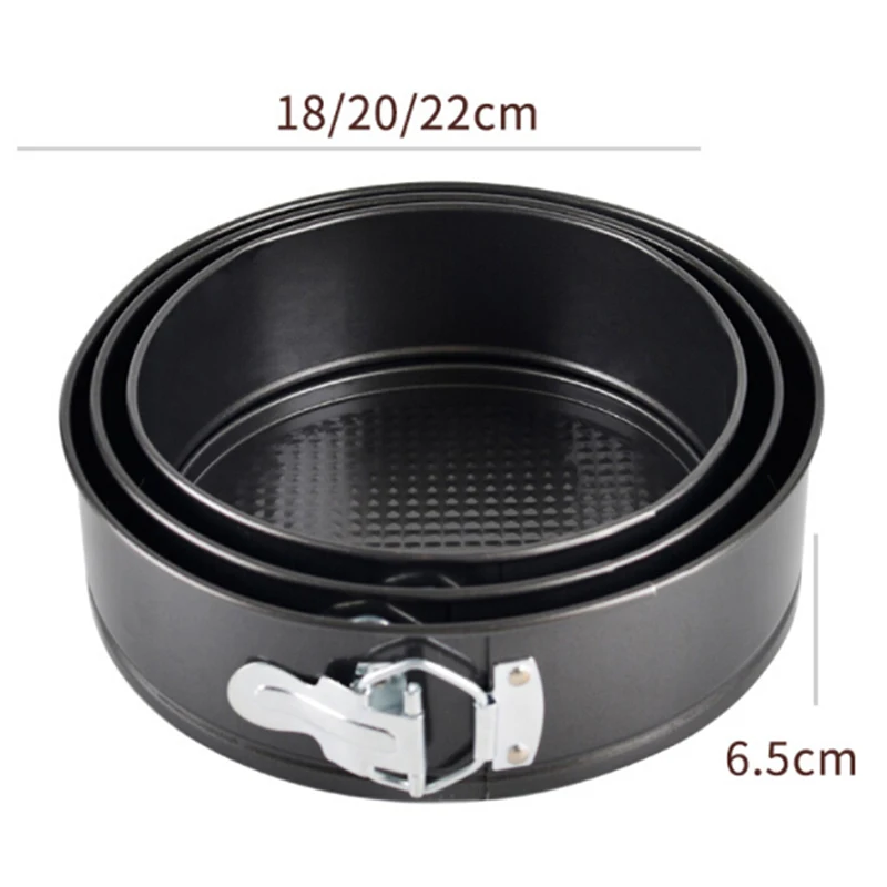 3 In 1 Set Nonstick Cake Mould Tier Layer Loyang Kek Baking Pan Bakery Movable bottom buckle cake mould | Дом и сад