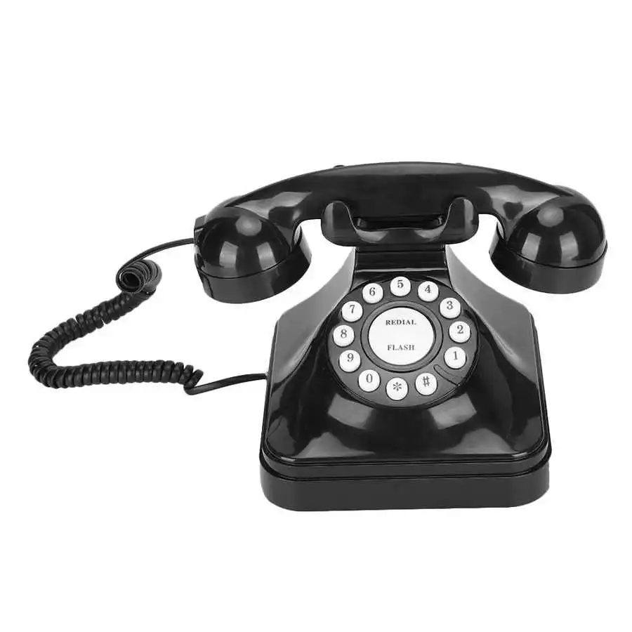 Retro Telephone Vintage Desk Fixed Landline Corded Phone with Re-Dial Flash for Home Office Hotel Use | Компьютеры и офис