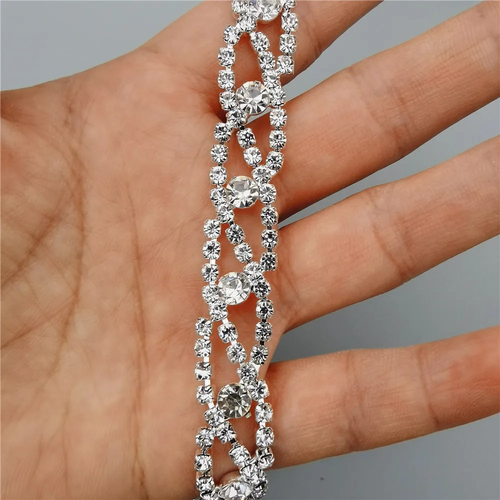 30 см цепь со стразами Bling идеально сочетаются с кружевами и для девочки Отделка