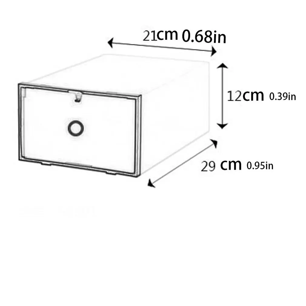 1pc Transparent Shoes Box Drawer Universal Clothinng Storage Case Organizer Stackable Slippers Sports Sundries |