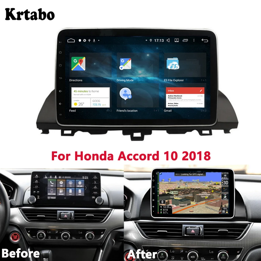 Автомагнитола Android мультимедийный плеер 4G RAM для Honda Accord 10 2018 GPS сенсорный экран