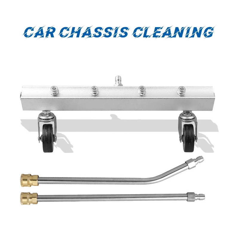 High pressure Car Chassis Cleaning 1/4 Quick Connect Water Broom ​Stainless Steel Multi-function Chassis Brush Chassis Spraye