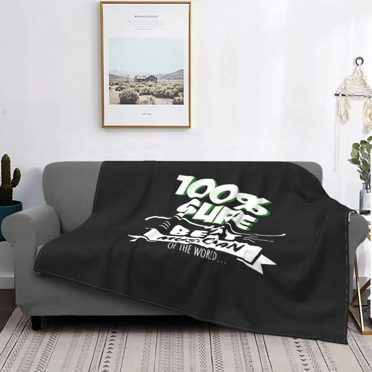 

Manta de trabajo divertida con eslogan de músico, colcha para cama a cuadros, manta de playa, manta de muselina en la cama