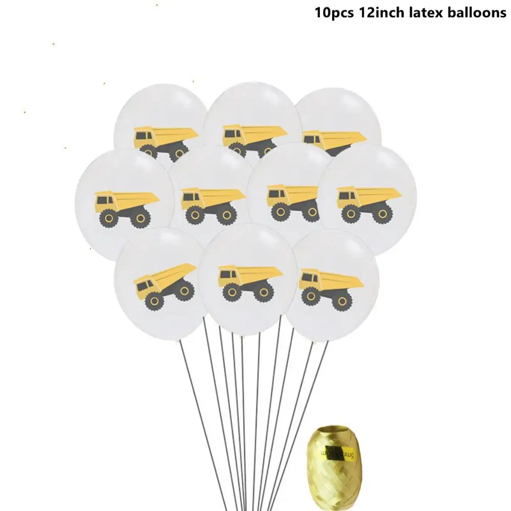 Car Balloons 10 Taoup счастливый детский день рождения грузовик шары конфетти баллоны аксессуары автомобильные воздушные шары латексные воздушные вечерние украшения для мальчиков сувениры - Цвет: Car Balloons 10