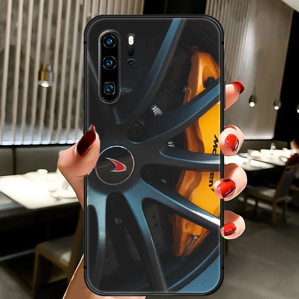 

Luxury Racing Car MCLAREN Phone Case Cover Hull For Huawei P8 P9 P10 P20 P30 P40 Lite Pro Plus Smart Z 2019 black Funda Fashion