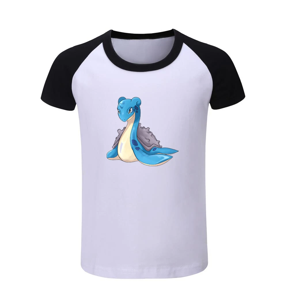Детские футболки с рисунком Pokemon Dratini Lapras Poliwag графическим принтом Рождественский