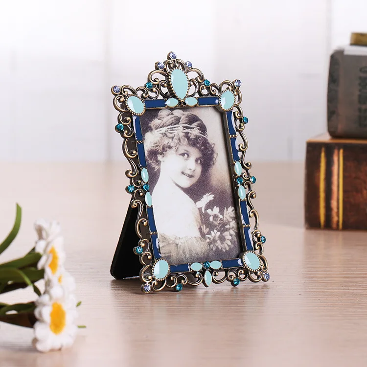 

European-Style Retro Craft Photo Frame Tabletop Simulation Retro Wedding Photo Frame Decoration Table Creative Gifts
