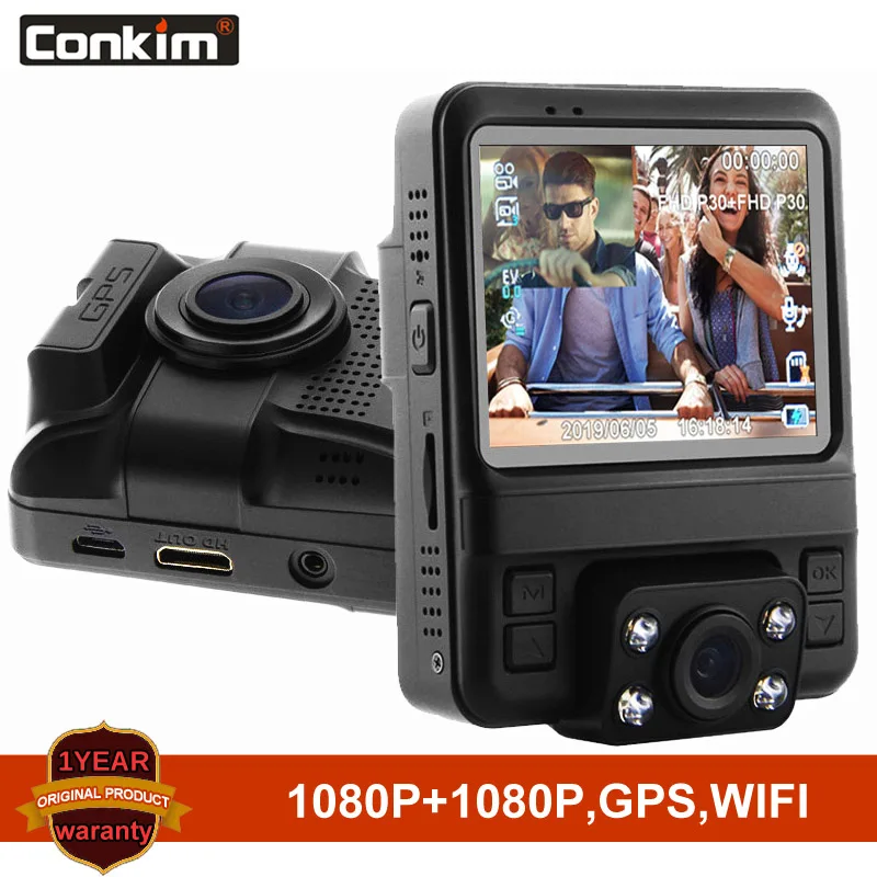 Видеорегистратор Conkim GS66 Novatek 96660 с двумя объективами Автомобильный