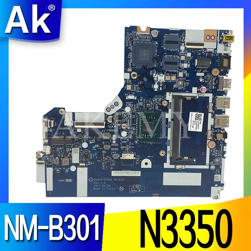 NM B301 для For Lenovo Ideapad 320 15IAP материнская плата ноутбука DDR3L 5B20P20644 N3350 CPU 100%