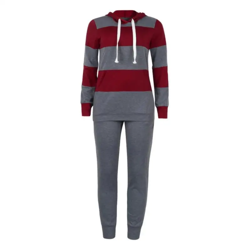 Женский зимний комплект спортивный костюм с длинным рукавом толстовка капюшоном