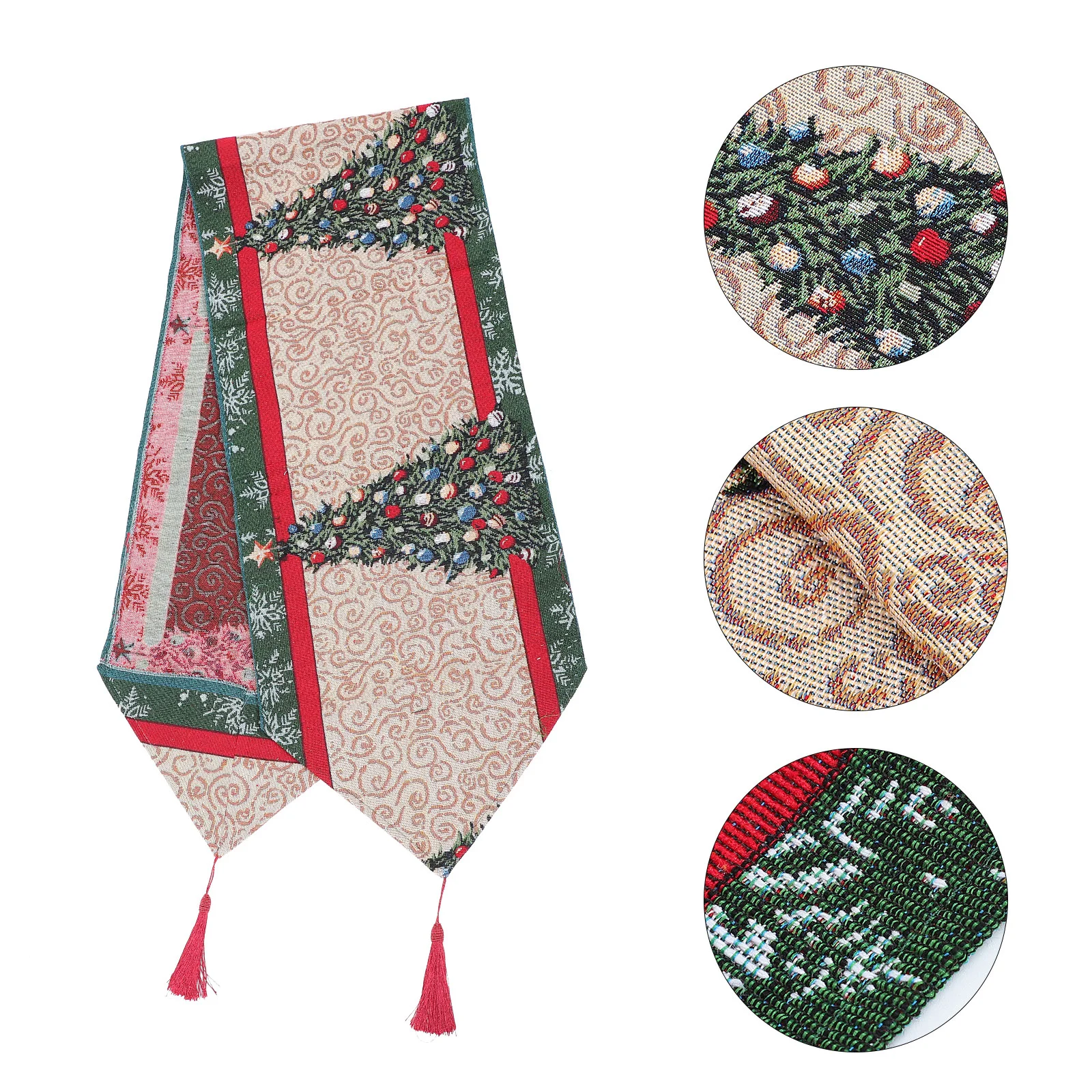 

1pc Christmas Themed Tablecloth Decorative Table Runner Dining Table Decoration
