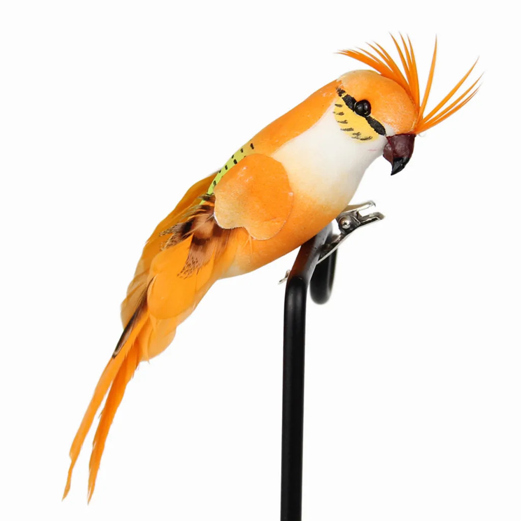 12 шт./компл. попугаи искусственная модель птицы открытый дом сад лужайка дерево