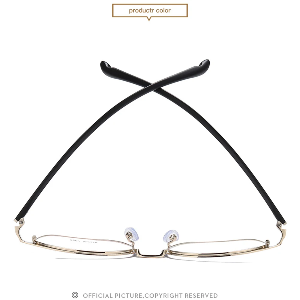 

Men's Full-frame Business Fashion Office Ultra-light Frames Suitable for Myopia Lenses Gold Silver Black Glasses Frame
