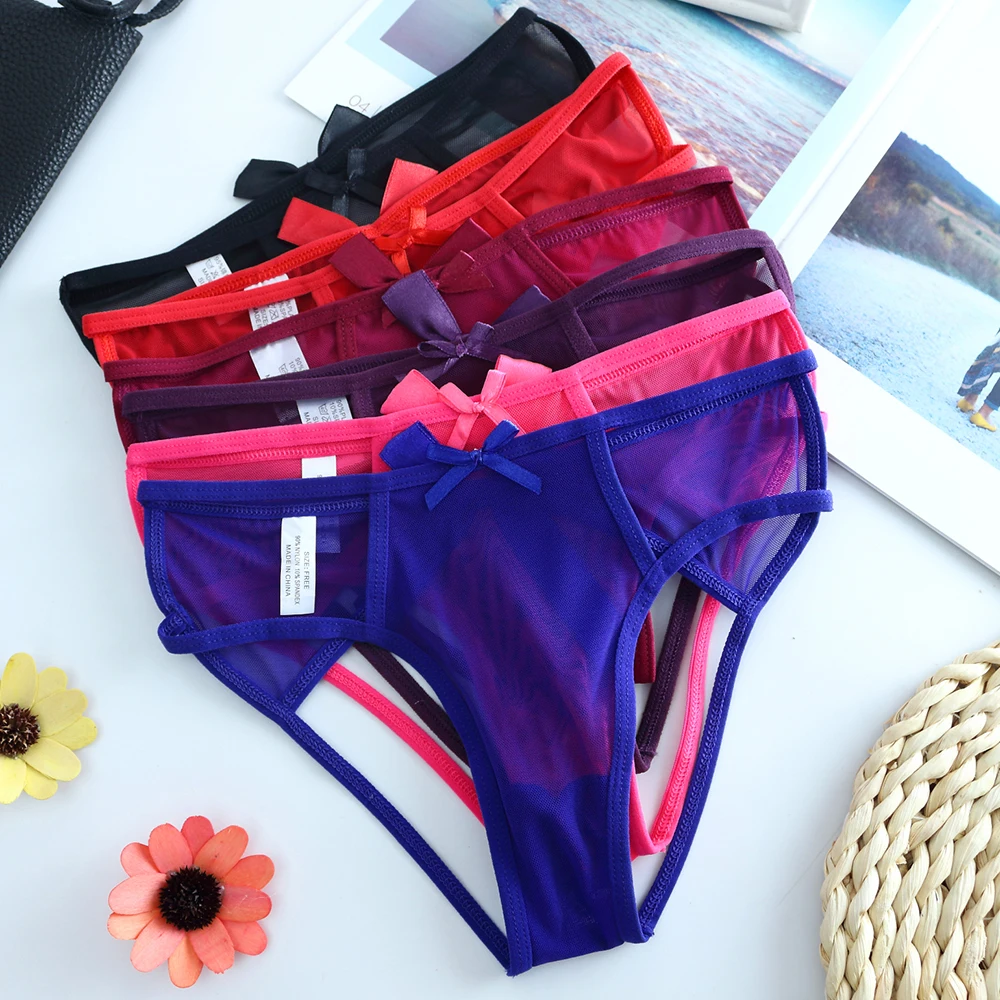 Сексуальные кружевные экзотические трусики прозрачное женское нижнее белье