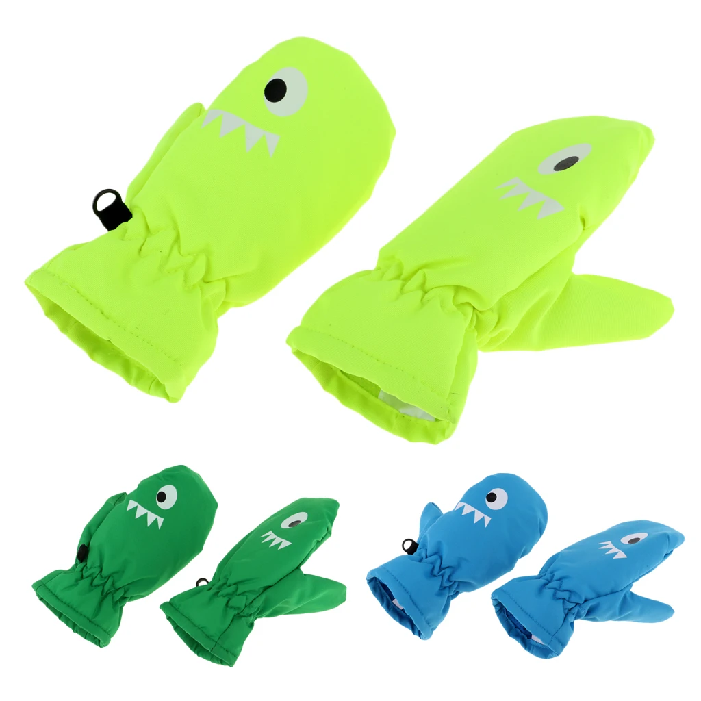 Детские варежки водонепроницаемые противоскользящие зимние лыжные перчатки