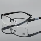 Модные новые деловые очки для чтения, мужские пресбиопические оптические очки из нержавеющей стали + 1,0 1,5 2,0 2,5 3 3,5 4,0