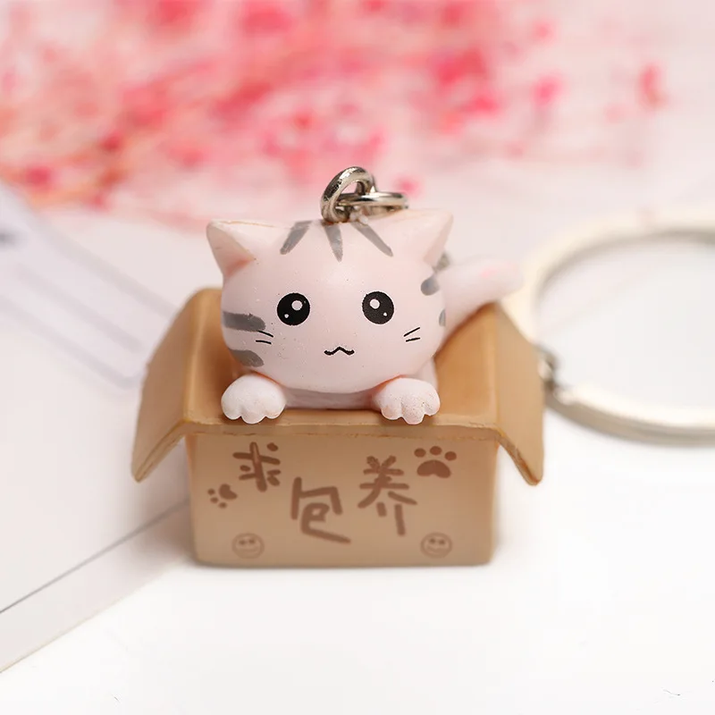 Серия с персонажами из мультфильмов о животных Кот брелок gato котенок модные Забавные милые Подвески брелки porte clefs sleutelhanger детские подарки игрушки - Цвет: 3