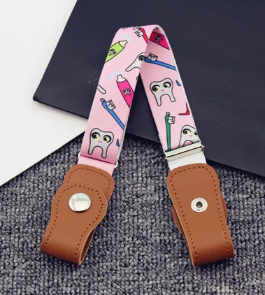 Kids Pink 15 видов стилей, детский эластичный пояс без пряжки, тянущийся пояс для детей ясельного возраста, регулируемые ремни для мальчиков и девочек - Цвет: Kids Pink