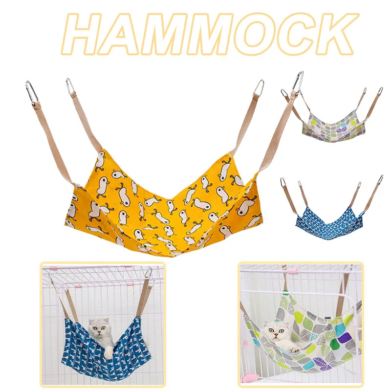 

Cat Cage Hanging Hammock Pet Bed Sleeping Swing Chair Breathable Comfy Cage Bed Cat Accessories Supplies for Cat Kitten гамак