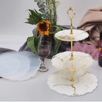 hot fruit tray glue drop silicone mold diy plate coasters resin display shelf decoration with bracket material package jewelry