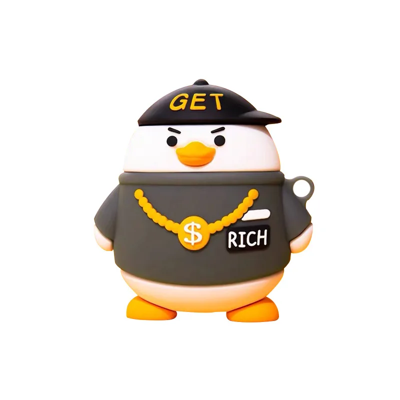 

Cute Hip Hip Duck Airpods Pro Apple Bluetooth Wireless Ear Case 1 2 3 Generation Cartoon Silicone Soft Cover Fashion Gift