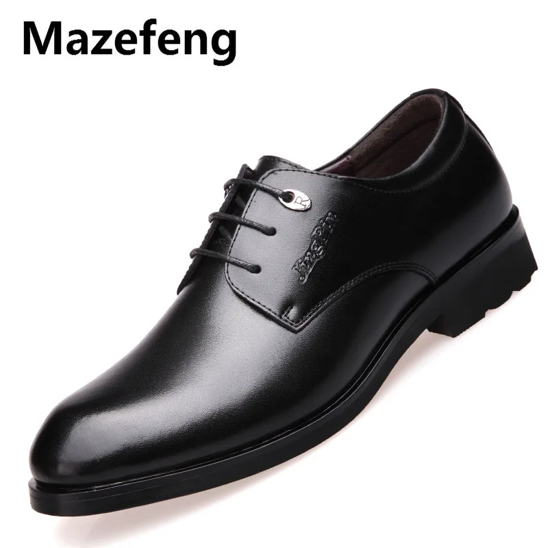 Mazefeng/Новинка года; итальянские черные нарядные туфли для мужчин; лоферы; свадебные модельные туфли; мужские кожаные туфли-оксфорды для мужчин в деловом стиле; Hommes