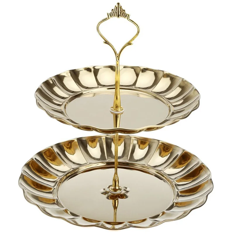 1 шт. Нержавеющая сталь подставка для торта 2 и 3 уровня конфеты фрукты торты