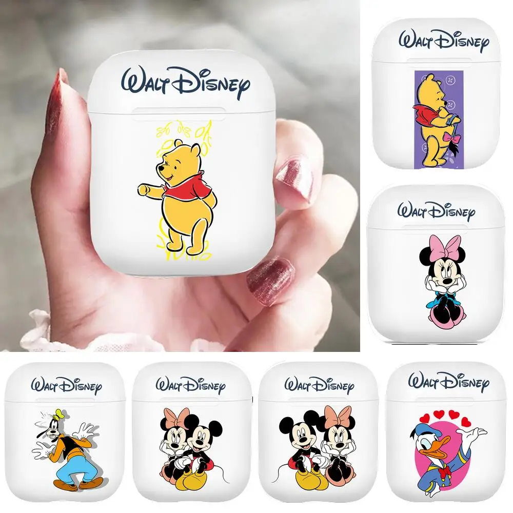 

Disney Mickey Minnie Mouse Goofy Bear Silicone Cases For Apple Airpods 1/2 Protective Shockproof Wireless Earphone Cover Chargin