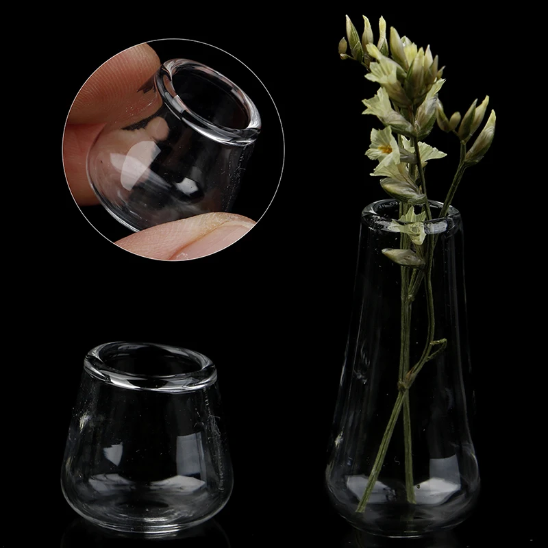 

Высококачественная миниатюрная стеклянная ваза для кукольного домика в масштабе 1/12, стеклянная банка, Декор для дома и гостиной