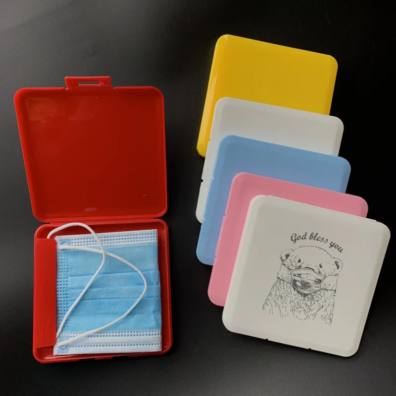 1pcs Mask Holder Box Disposable Storage To Store Masks Portable Square Save Bag Home Dustproof | Дом и сад
