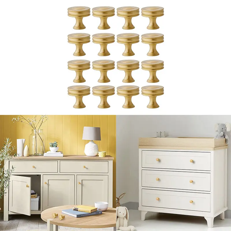 

16 шт. ящик Латунь Золотой ручки для шкафов для Кухня шкаф со стеклянными дверями Спальня мебельной дверцы туалетный (с винтами)