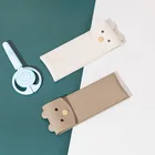 Милый мини чехол для карандашей из искусственной кожи, настольный органайзер для канцелярских принадлежностей, органайзер для хранения в домашнем офисе, для мелких вещей