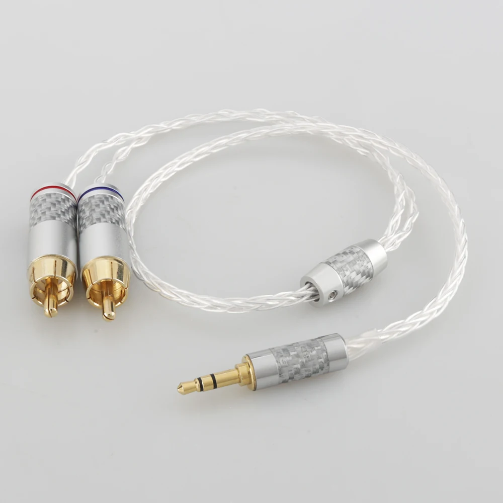 Кабель RCA HiFi стерео 3 5 мм к 2RCA аудио кабель AUX разъем Y сплиттер для усилителей