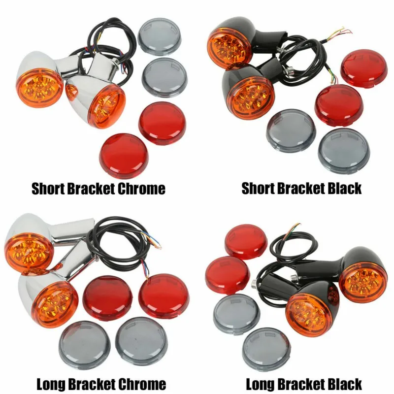 

Motorcycle Motorbike Rear LED Turn Signal Light Lamp Bracket For Harley XL 883 1200 Sportster 92-Up