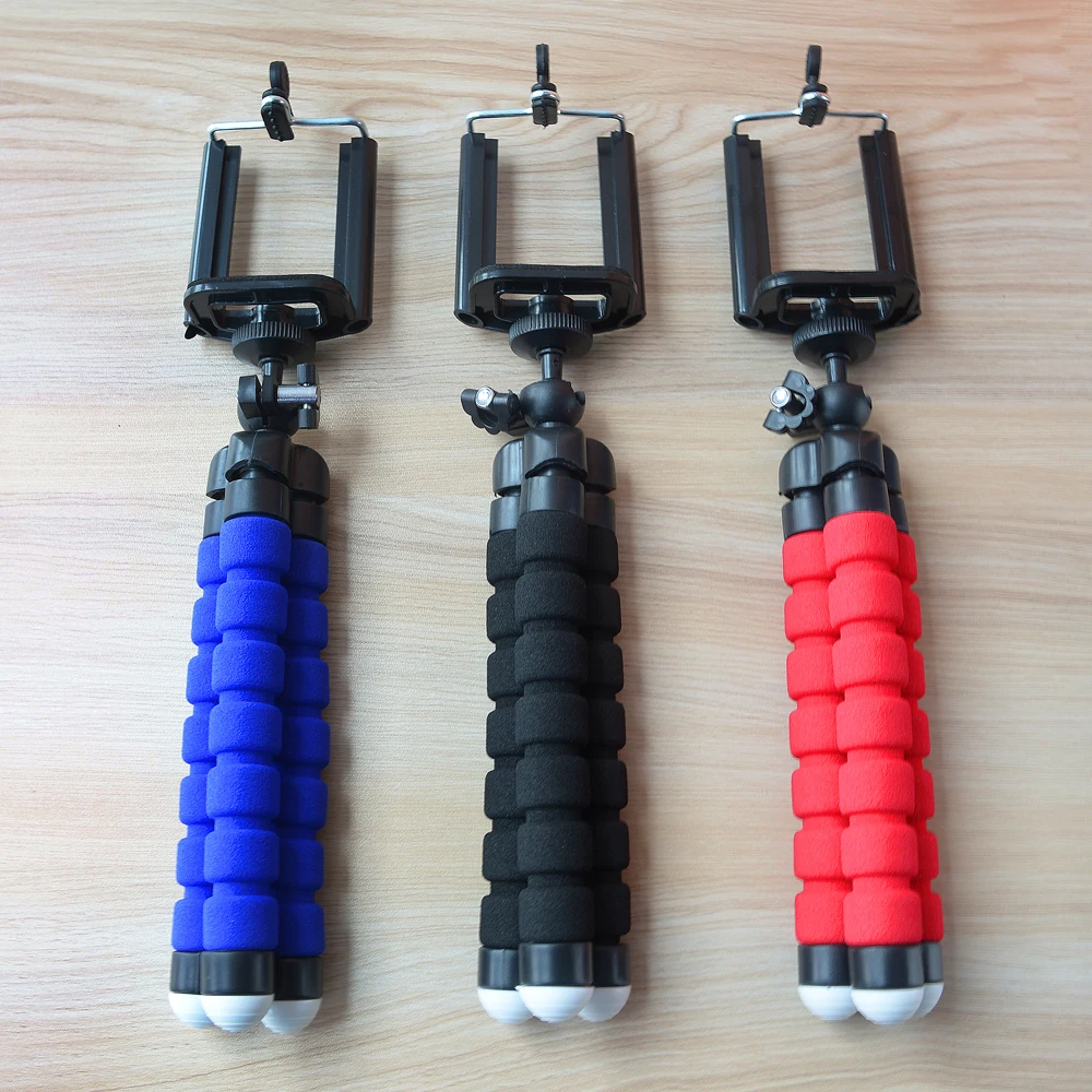tripod for phone mini tripod flexible sponge octopus for mobile phone stand holder selfie clip portable smartphone camera tripod free global shipping